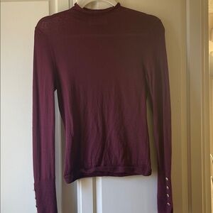 Abercrombie & Fitch Deep Burgundy Long Sleeve Tee